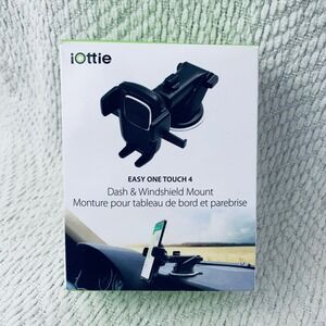 iOttie Phone Mount Black Easy One Touch 4 Dash Windshield HLCRIO125 New Open Box